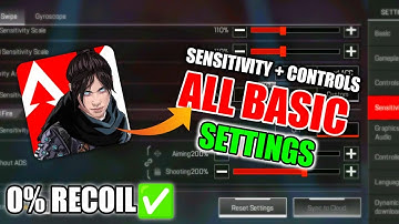 Apex Legends Mobile (global version) Controls & Sensitivity✅ All Basic Settings