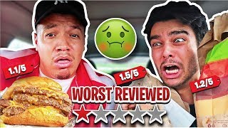 Ordering The Worst Reviewed Item From Every Fast Food Restaurant Workers Decide Ft Derek Gerard