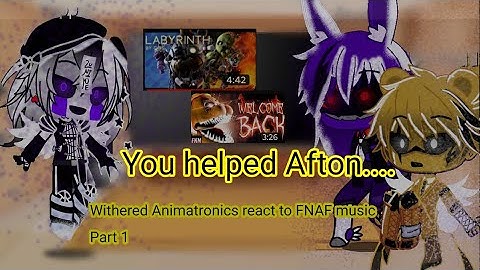 withered Animatronics react to FNAF music Part 1 (Read description)