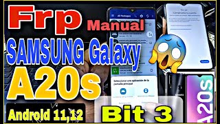 Frp Samsung Galaxy A20s Android 11,12 Binario 3, Quitar Cuenta De Google A20s Binario 3 Manual