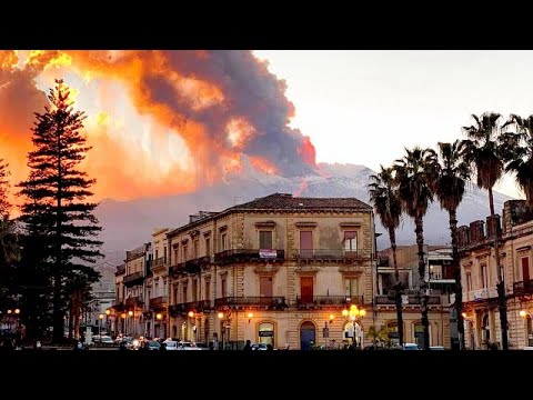 Mount Etna spews ash and lava as Europe