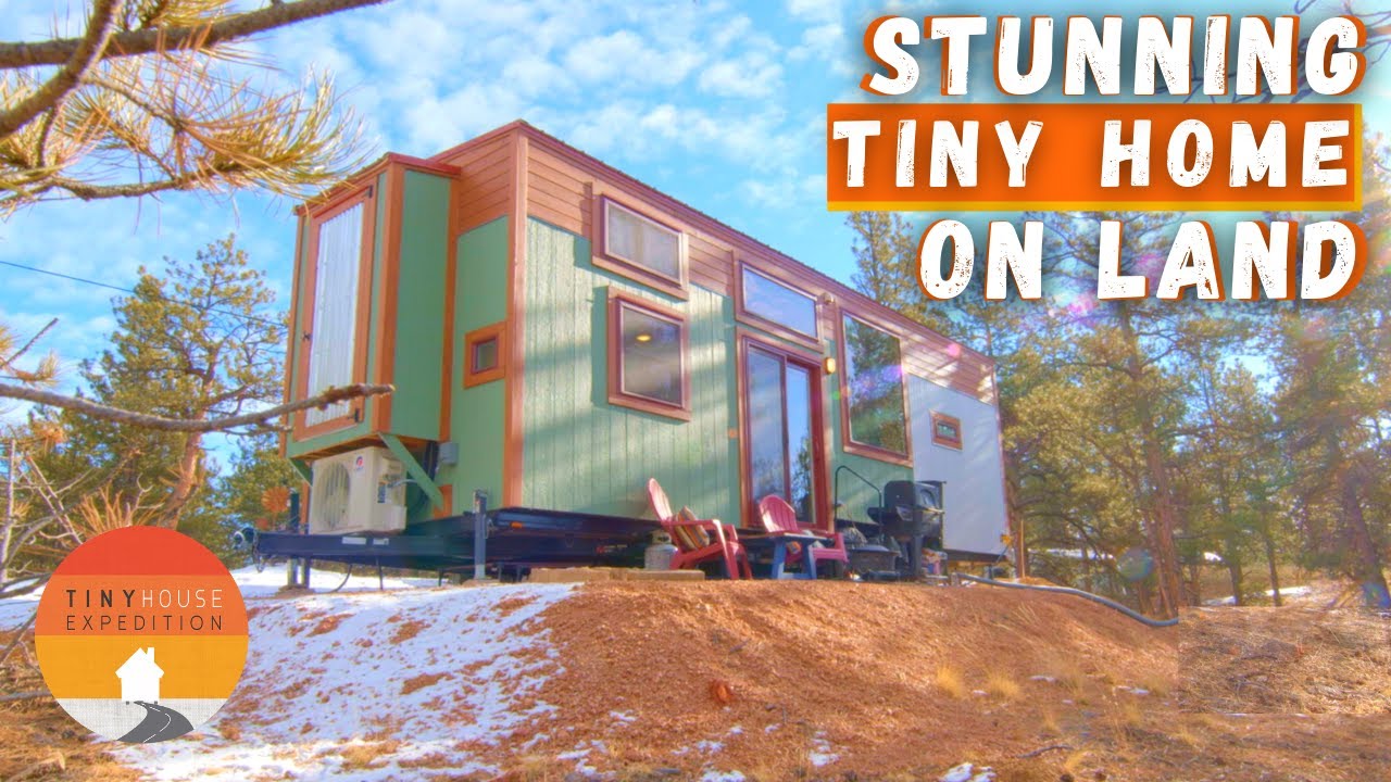 Couple Develops Raw Land for Tiny House - stunning 10' wide tiny home!