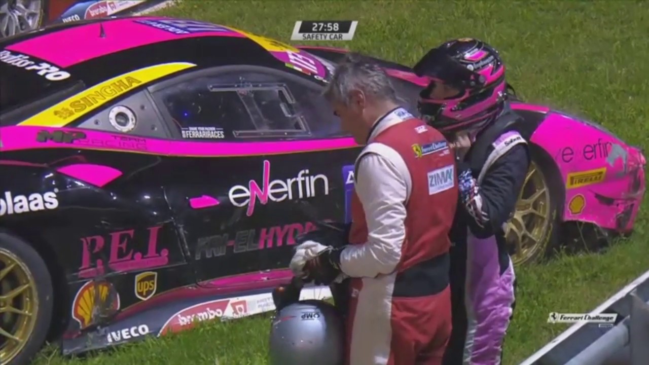 full race ka24de Ferrari Challenge Europe (Coppa Shell) 2018. Race 2 Misano World Circuit. Full Race