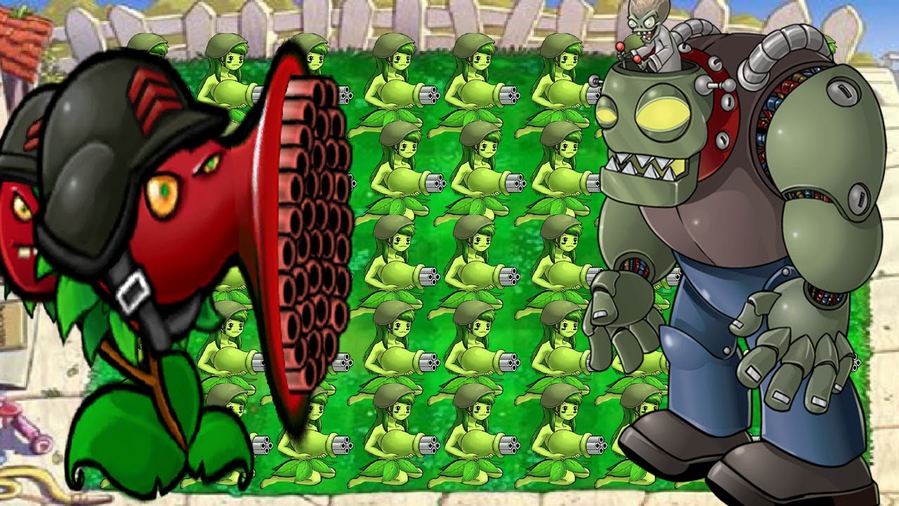 Gatling Pea vs Girl Gatling vs Dr Zomboss | Zombies Hybrid Mod 2025 ...