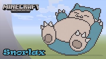 Minecraft: Pixel Art Tutorial and Showcase: Snorlax (Pokemon)