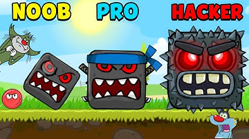 Red Ball 4 Gameplay Noob Pro vs hacker oggy game