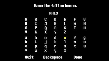 What happens when you choose KRIS as your Undertale name?
