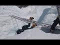 Everest crevasse fall  emergency rescue