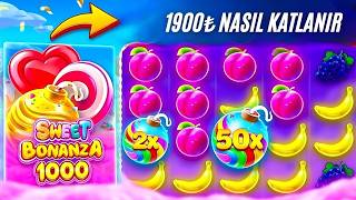 SWEET BONANZA KÜÇÜK KASA 🍭 1900₺ NASIL KATLANIR  SLOT OYUNLARI KÜÇÜK KASA 🍭 #sweet #slotoyunları