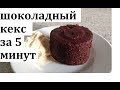 Шоколадный кекс в кружке за 5 минут (в микроволновке)