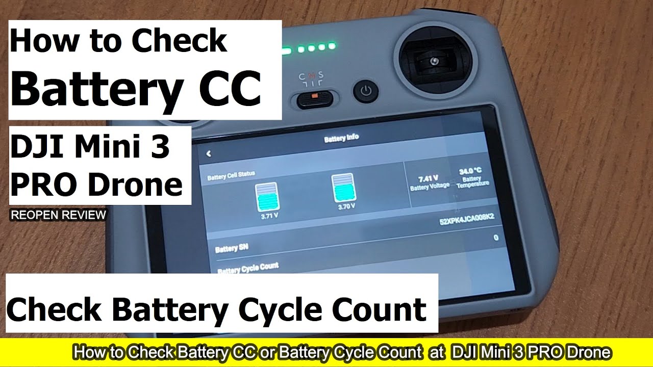 How to Check Battery CC or Battery Cycle Count at DJI Mini 3 PRO Drone - DJI  Mini 3 Pro Tutorial 