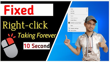 (Fix) Right Click Taking Too Long 🕐🕑| Slow right click| HINDI