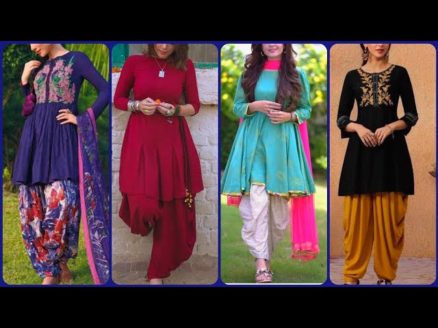 patiala punjabi suits | Frock style, Silk fabric dress, Stylish dress  designs