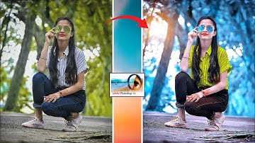 Cyan Yellow Photo Colour Gradding in Photoshop 7.0 - CB Skin Retouching Tutorial