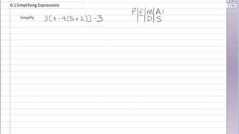 Algebra Video: Simplifying Expressions, Nested Parenthesis p1