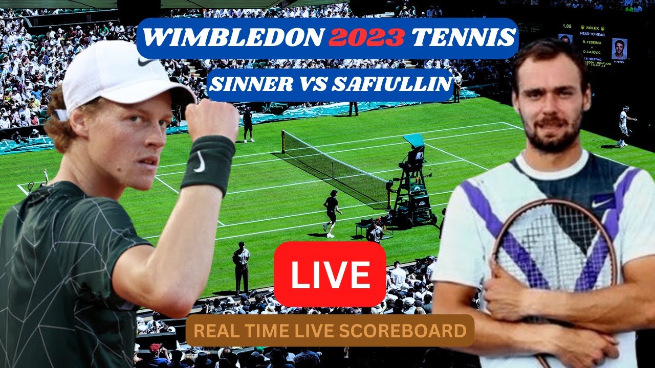 Jannik Sinner Vs Roman Safiullin LIVE Score UPDATE Today Wimbledon Tennis Quarter Finals Jul 11 2023