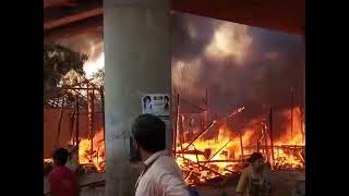 Fire fighting at Liaquatabad Karachi