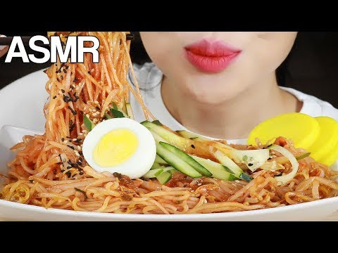 <strong>ASMR</strong> <strong>NUCLEAR</strong> FIRE JJOLMYEON CHEWY SPICY COLD NOODLES Eating Sounds Mukbang