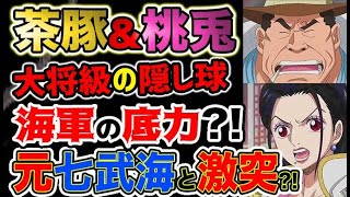 動画 ワンピース ネタバレ予想 海軍大将クラスの隠し玉 茶豚と桃兎 元七武海と激突した 予想考察 動画でマンガ考察 ネタバレや考察 伏線 最新話の予想 感想集めました