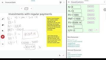 Financial Math 4 - Investments with Regular Payments (TVM Solver)