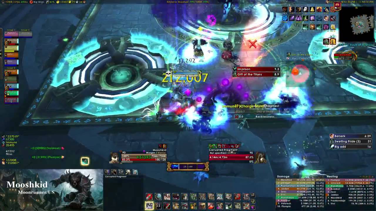 5.4 Siege of Orgrimmar - Heroic Sha of Pride (10man) Fury Warrior