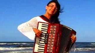 WIESŁAWA DUDKOWIAK - with Accordion on Beach 2 ,  The most beautiful relaxing melody