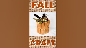 FALL Dollar Tree Tumbling Tower JENGA Block DIY - Pumpkin