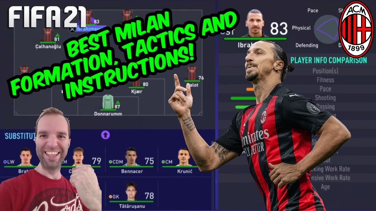 Best Milan Formation Tactics And Instructions Fifa 21 Tutorial Youtube