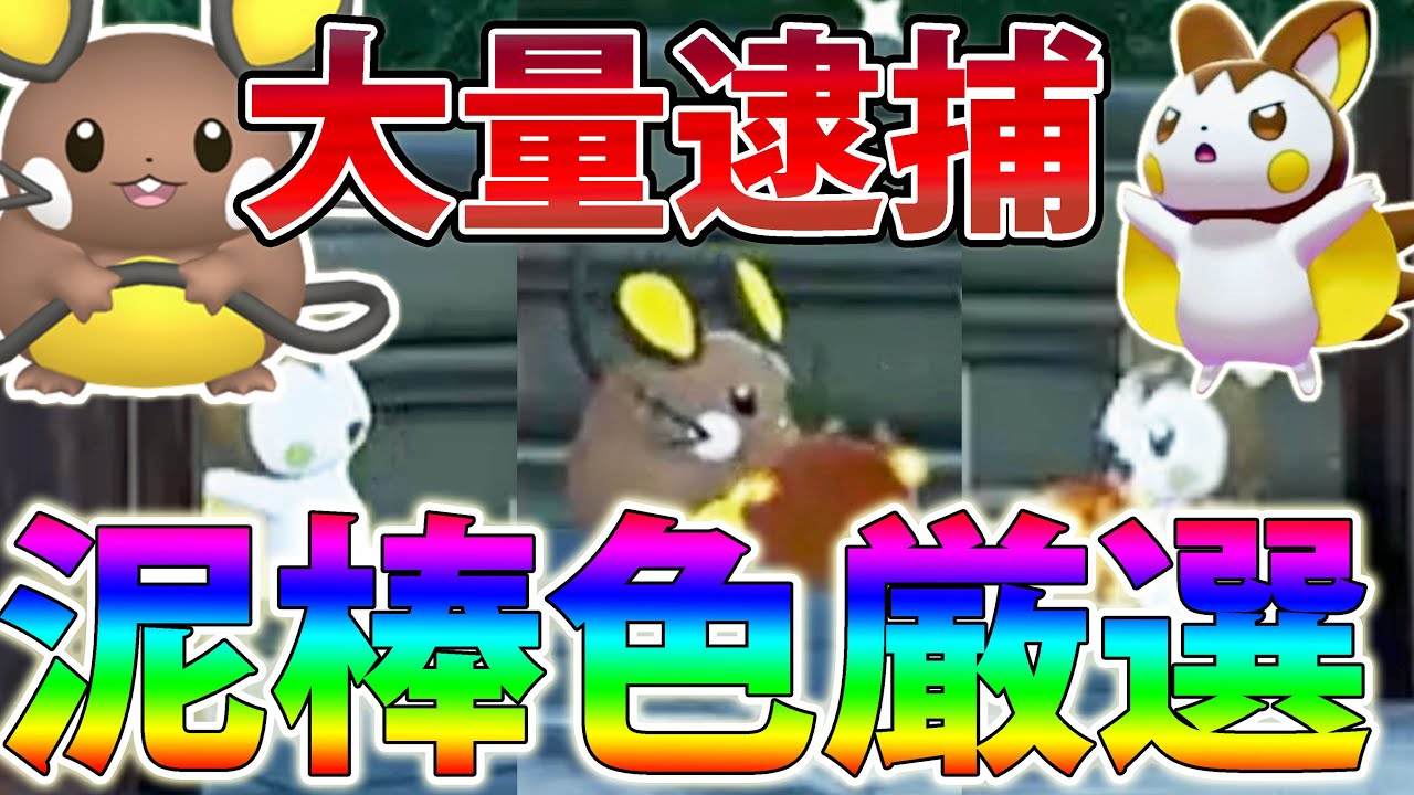 泥棒】「色違いデデンネ＆エモンガ」を簡単に入手できる泥棒色厳選が