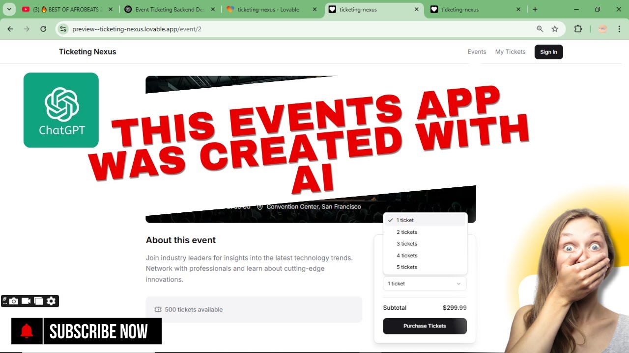 AI FULL STACK DEVELOPER || FULL STACK EVENTS TICKETING APP || AI ...