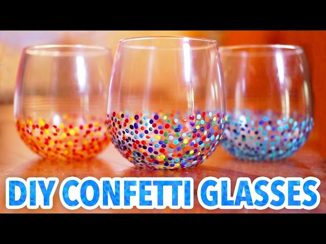DIY Confetti Coupe Cocktail Glasses - A Kailo Chic Life