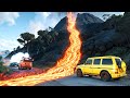 Cars vs Lava River from Volcano - BeamNG Drive - 🔥 ULTIMATE Edition Compilation