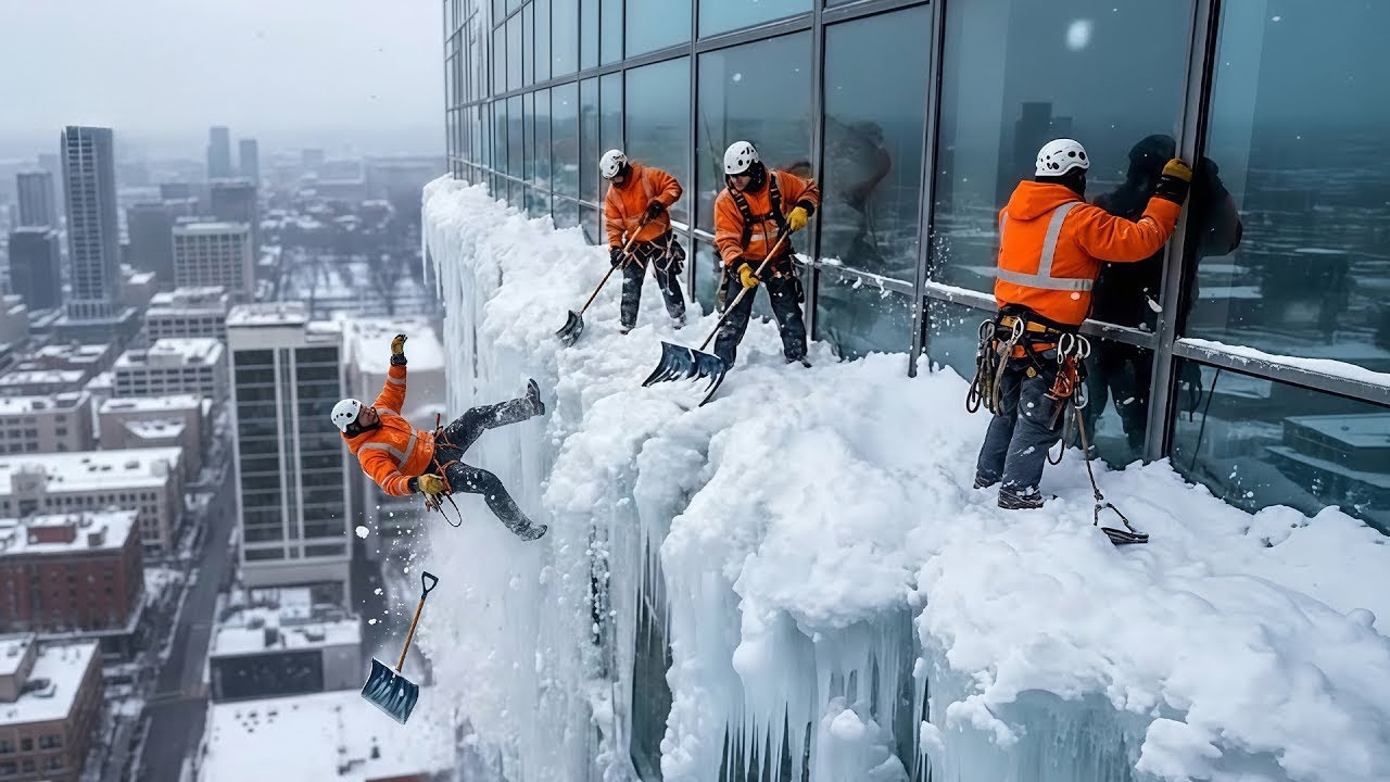 Idiot Snow Removal & Massive Roof Avalanche | Extreme Dangerous Plow Truck Fails #7