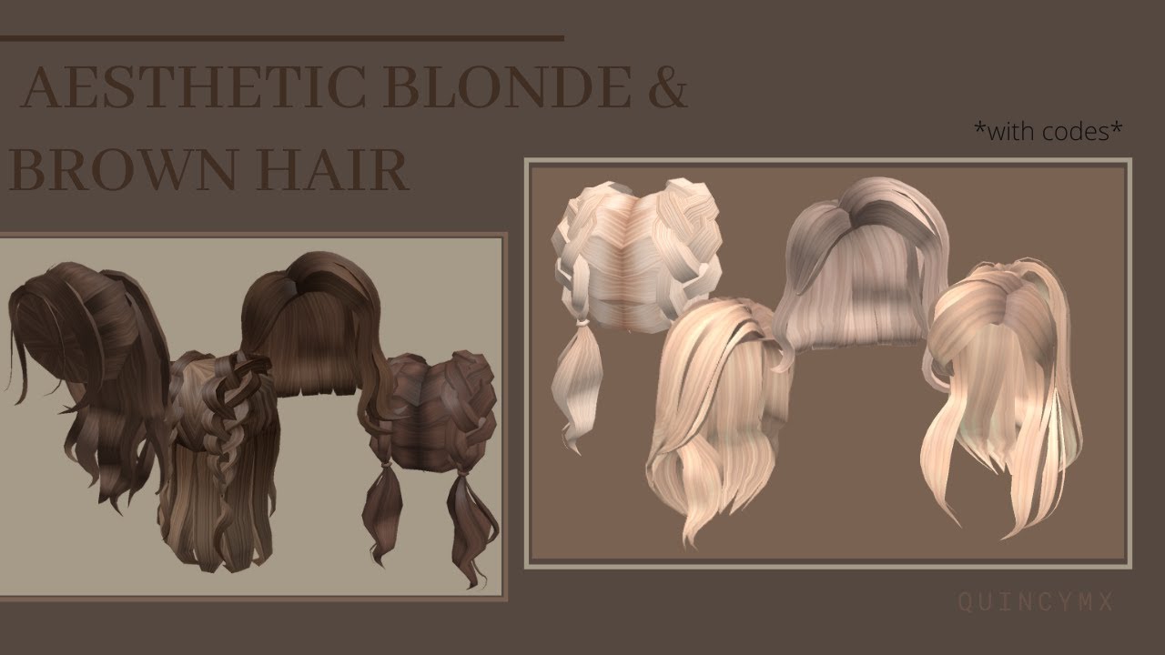 Beautiful Aesthetic Blonde Brown Hair Codes Bloxburg Roblox Youtube - roblox beautiful hair blonde