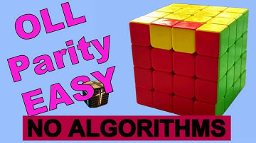 4x4 Rubiks Cube OLL Parity NO ALGORITHMS Fix the Last Layer Flipped Edges EASY Version
