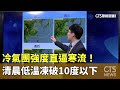 冷氣團強度直逼寒流！　清晨低溫凍破10度以下｜華視新聞 20240226