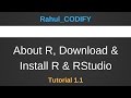 Introduction to R: How to Download &amp; Install R &amp; RStudio [R Data Science Tutorial 1.1]