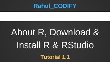 Introduction to R: How to Download & Install R & RStudio [R Data Science Tutorial 1.1]