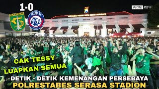 MERINDING..! Suasana Akhir Nobar Arema vs Persebaya di Polrestabes Surabaya, Cak Tessy Luapkan Semua