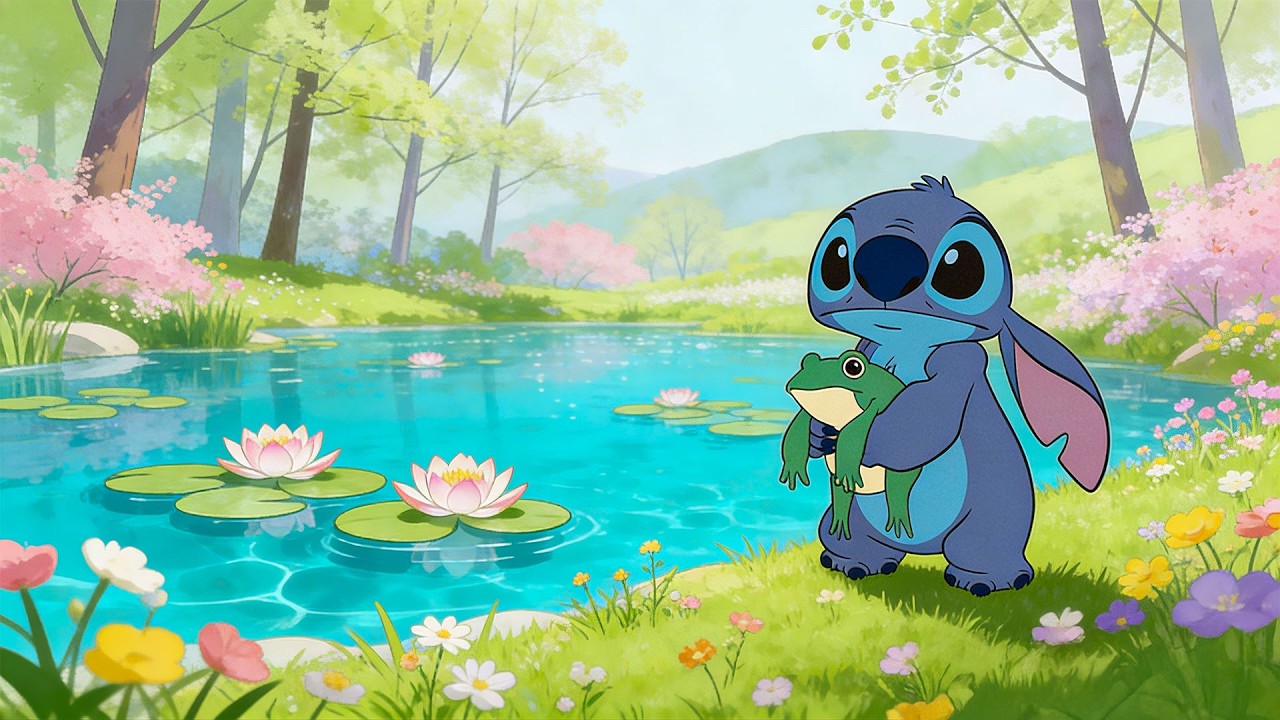 Отдых на весеннем озере со Стичем 🌿 Успокаивающий утренний джаз для учебы, работы и спокойной кон...