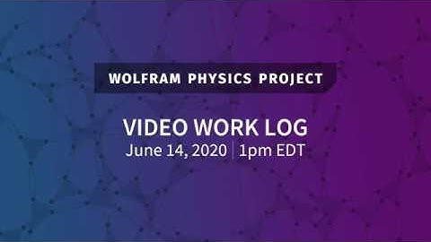 Wolfram Physics Project: Video Work Log Sunday, June 14, 2020 [Part 1]
