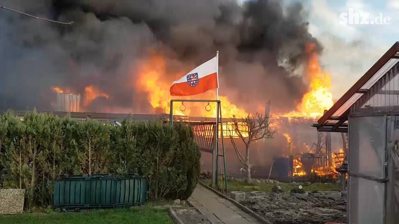Vier Gartenlauben in Lübeck niedergebrannt