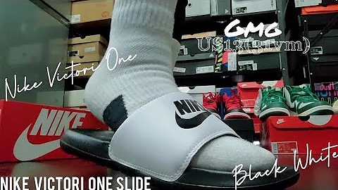 Nike Victori One Slide - Black & White - 2022 - On Feet - GARY|笙開箱(GARY UNBOXING)