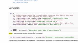 Golang datastore