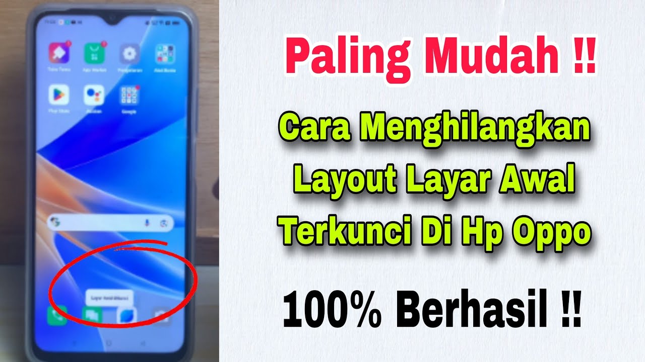 Cara Menghilangkan Layout Layar Awal Terkunci di HP Oppo