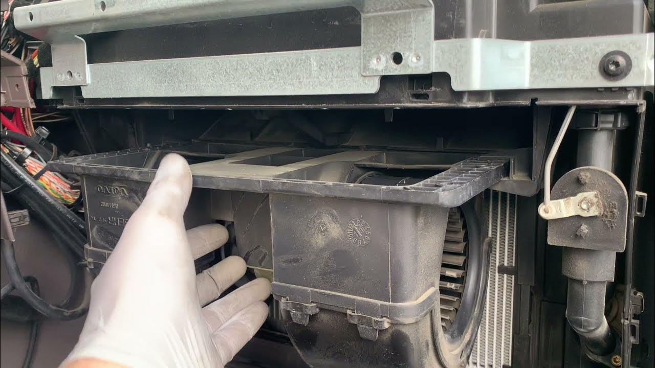 How to replace heater, A/C, blower motor on Volvo Vnl D13 Mack (semi
