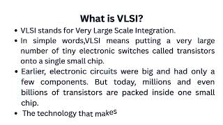 What is VLSI?