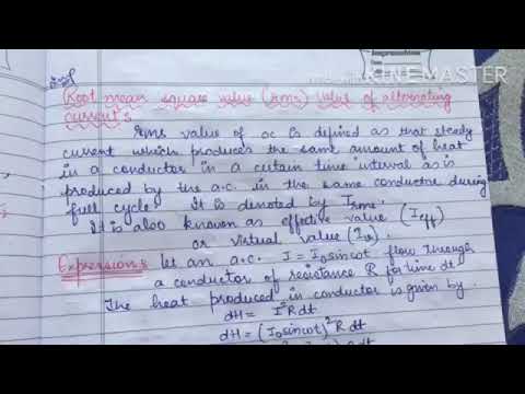 Root mean square value of alternating current/voltage - YouTube