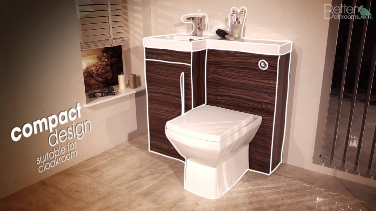 Apex Walnut Combination Unit - Bathroom Furniture