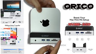 ORICO MiniDock Mac mini M4 Dock and Stand with M.2 SSD Enclosure